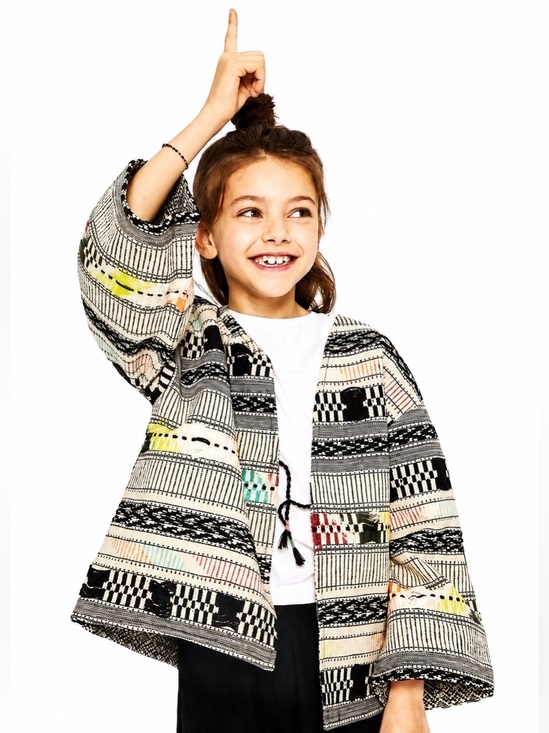 Zara Other - Zara Girls Ethnic Boho Woven Textile Jacket Sz 11/12